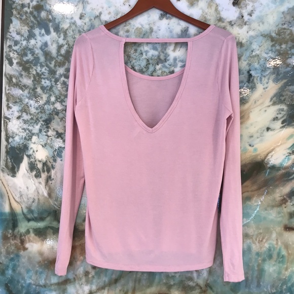 PINK Super Soft in light rosey pink color with cutouts and deep v in the back S - Picture 3 of 3